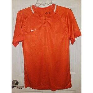 Women Medium Orange Nike Tennis Pickleball Soccer Dri-fit jersey shirt Activwear